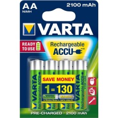 Varta AA / HR6 Batterier til generelt brug (genopladelige) 2100mAh 4